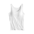 thumbnail image 3 of Lumtrix Girls V Neck Tank Tops Wide Strap Sleeveless Solid Undershirts Casual Summer Slim Fitted Cami White 2XL, 3 of 8