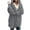 #03Dark Gray, variant on Womens Fuzzy Jacket Hooded Cardigan Open Front Sherpa Coat Outwear with Pockets White S
