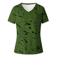 thumbnail image 3 of T-shirts Graphiques pour Femmes Mode Femmes Impression Décontractée Col en V Manches Courtes T-Shirt Ample Hauts T-Shirts à Manches Courtes pour Femmes Hauts à Manches Courtes pour Femmes T-Shirts Sois Gentille pour Femmes, 3 of 4