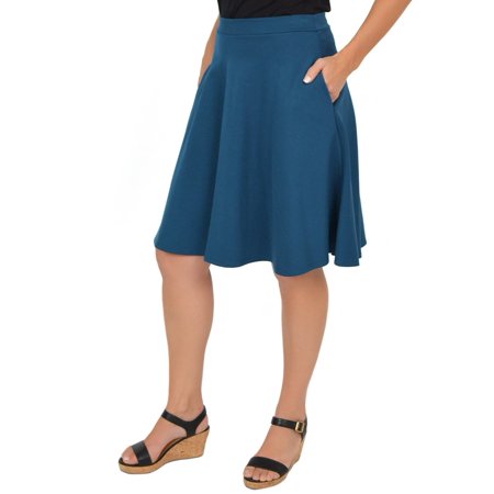 Adult Circle Skirt - Women's Circle Skirt With Pockets - Small (0-2) / Dark Teal