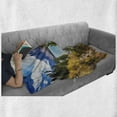 thumbnail image 6 of Landscape Soft Flannel Fleece Blanket, National Park Banff Canadian Rockies Mountain Trees Glacial Lake Sunny Sky, Cozy Plush for Indoor and Outdoor Use, 70" x 90", Aqua Mauve Green, by Ambesonne, 6 of 6
