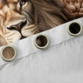 thumbnail image 4 of Manfei Woodland Wildlife Blackout Curtains Set of 2 (52x84 Each) for Teens, Jungle Lion Print Window Curtains, Rustic Floral Curtains and Drapes, Window Curtains Home Decor, 4 of 6