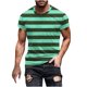 thumbnail image 2 of Camisetas de Manga Larga para Hombres Imprimir Fallow Cuello Redondo Camiseta, Moda Casual Manga Corta Mezcla de Algodón/Lino, 2 of 5