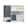 thumbnail image 2 of Mainstays 17-Piece Majestic Mandala Polyester/Ceramic Shower Curtain & Bathroom Accessory Set, White Print, 2 of 7