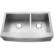 CI HR-EFD3320B 15 Gauge Radial Tyler Stainless Steel 60-40 Apron Sink