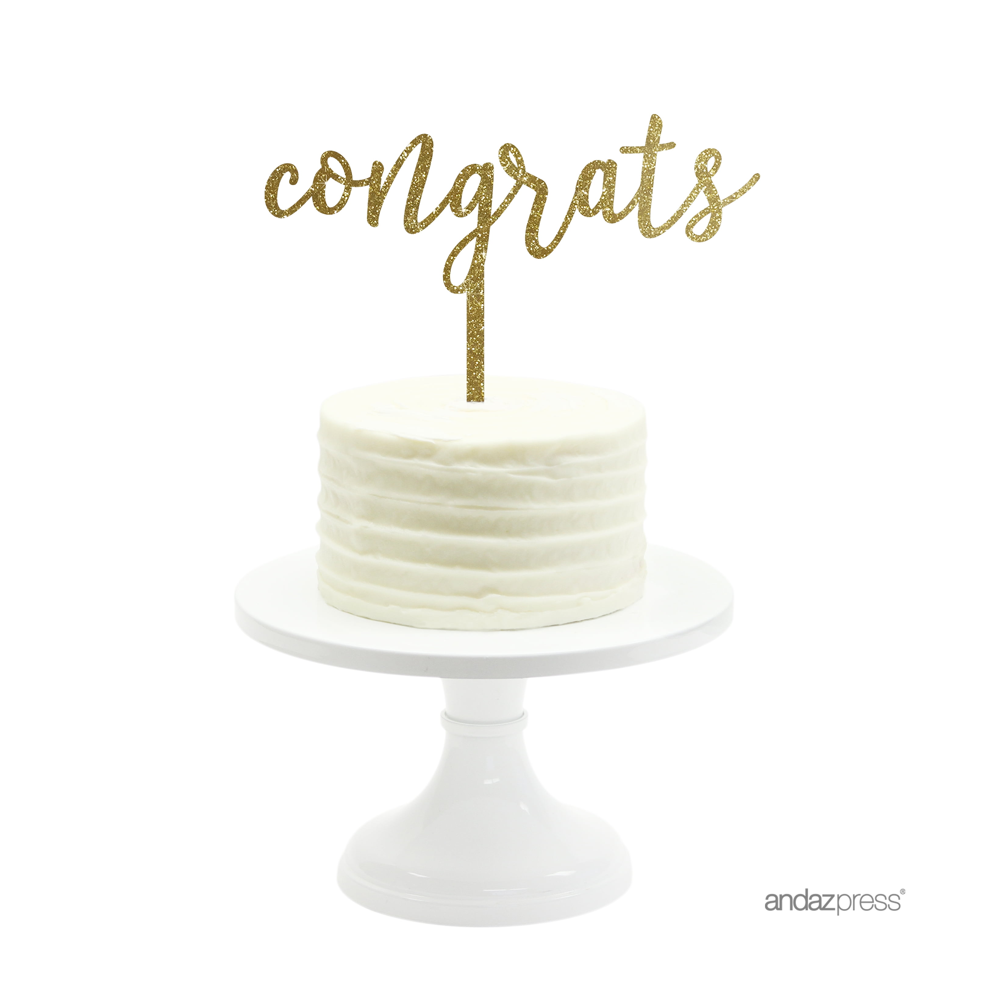 Silver Cake Topper Congratulations - Padstow Food Service Distributors
