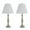 Silver, variant on Lavish Home Brushed Steel Table Lamps - Set of 2 Traditional Accent Lights with LED Bulbs