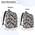 thumbnail image 2 of Kdxio Color Tractor Print Canvas Backpack for School Work Travel Lightweight Unisex Daypack with Laptop Compartment and Adjustable Straps-Small, 2 of 5
