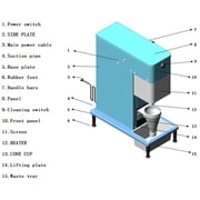 INTBUYING Electric Fruit Ice Cream Mixer Machine Frozen Yogurt Milkshake