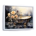thumbnail image 2 of Designart "Gold Made Bathtub VI" Bath & Laundry Floater Framed Wall Decor, 2 of 7