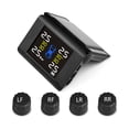 thumbnail image 1 of Tire Pressure Monitor, Solar Wireless Tire Pressure Monitor TPMS Tire Pressure Detector Car Tyre Monitoring System with 4 External Sensors Large LCD Display, 1 of 7