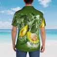 thumbnail image 6 of Balery Friut Avocado Print Men's Hawaiian Shirts Short Sleeve Beach Shirt Relaxed Fit Vacation Button Down Shirts-3X-Large, 6 of 9