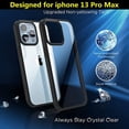 thumbnail image 3 of iPhone 13 Pro Crystal Clear Magnetic Case [Yellow Resistant] Soft Back Cover, Clear Magnetic Case Compatible with Magsafe Shockproof Protective Phone Case for 13 Pro 6.1 Inch, Black, 3 of 6