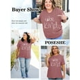 thumbnail image 5 of XCHQRTI Be Kind Womens Shirt Plus Size Graphic Tees Short Sleeve O Neck Summer Casual T Shirt, 5 of 7