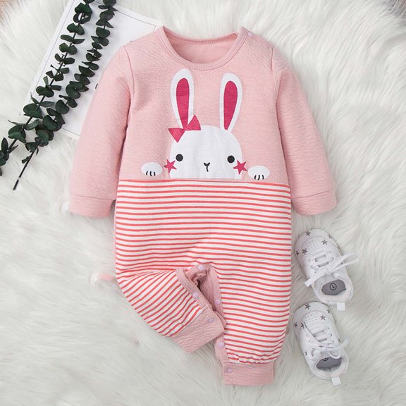 Ovbmpzd Winter Toddler Girl Pjs Pink Warm Stretch Cute Animal Print Soft Sleep N Plays Girls Gift Set 66 3 Months