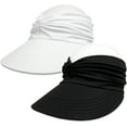 thumbnail image 4 of 2 Packs Womens Sun Visor Hat Wide Brim Summer UPF 50+ UV Protection Beach Sport Cap, 4 of 6