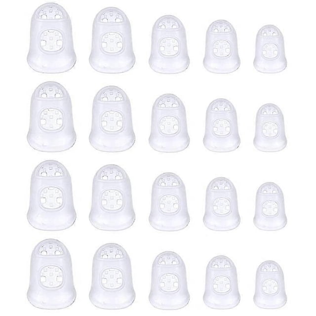 Fingertip Protectors for Guitar, 5 Sizes Breathable Finger Caps | Ukulele String Instrument Accessories