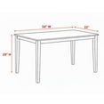 thumbnail image 7 of Kings Brand Furniture - Kurmer 7 Pcs Wood Kitchen Dining Table Set. Table & 6 Chairs, Natural Oak, 7 of 7