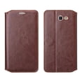 thumbnail image 2 of Samsung Galaxy J7 (2017)/J7 Sky Pro/J7 Perx/J7v/J7 Prime/Halo Case, PU Leather ID Cash Credit Card Slots Holder Folio Flip Cover & Kickstand Magnetic Flip [Kickstand] Wallet Cover - Brown, 2 of 5