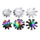 thumbnail image 1 of Kit Completo de Plantillas para Uñas Francesas de Acero Inoxidable con Diseños Coloridos, Incluye 3 Plantillas Brillantes y 3 Plateadas, Modelo 3# - Ideal para Crear Uñas Acrílicas en Casa., 1 of 5