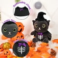 thumbnail image 6 of SUWJELANY Witch Cloak Cat Stuffed Animal, 10"Soft Black-Cat plush Toy with Hat, Cute Black-Cat Plushie Wearing Cloak decor Gift for Kids Adults, 6 of 6