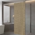 thumbnail image 4 of Vintage Brown Window Privacy Film, Farmhouse Retro Dark Solid Color Linen Texture Static Cling UV Sun Blocking Tint Film Heat Control Windows Films for Bedroom Bathroom, Window Stickers 29.5"x78.7", 4 of 8