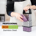 thumbnail image 5 of Cheese Grater with Container Box – Stainless Steel Kitchen Grater for Cheese, Parmesan, Zesting, Shredding, Cooking, and Kitchen Gadgets, Dishwasher Safe, 5 of 7