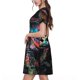 thumbnail image 2 of Disketp Colorful Plant Turtle A para Vestido de Manga Corta para Mujeres, Vestidos de Verano para Mujeres, Casual y Holgado para la Playa, 2 of 6