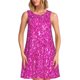 thumbnail image 1 of Balery Rose Red Glitter Vestidos de verano para mujer con estampado: vestido holgado sin mangas, vestido playero informal y cómodo para días calurosos., 1 of 7