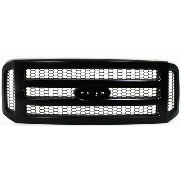 For 2005-2007 F-250 Super Duty Grille Assembly Black Plastic FO1200457