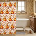 thumbnail image 3 of Erosebridal Autumn Pumpkin Shower Curtain 72Wx84L,Fall Harvest Bathroom Shower Curtain,Orange, 3 of 6