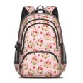 thumbnail image 2 of Princess and Strawberry Pink Pattern Backpack for School, Cute School Bag with Adjustable Shoulder Straps and Padded Back, 16.9"x12.6"x5.9", 2 of 5
