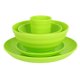 thumbnail image 1 of Xiao Hua 10 piezas de vajilla de paja de trigo, platos reutilizables, platos irrompibles para la cena, color verde, 1 of 5