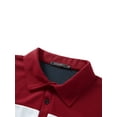 thumbnail image 6 of Franhais Men 's Short Sleeve Polo Shirt Classic Fit Casual Slim Fit Shirts Contrast Color Stripe Patchwork T Shirts Lapel Tops（S-5XL）, 6 of 10