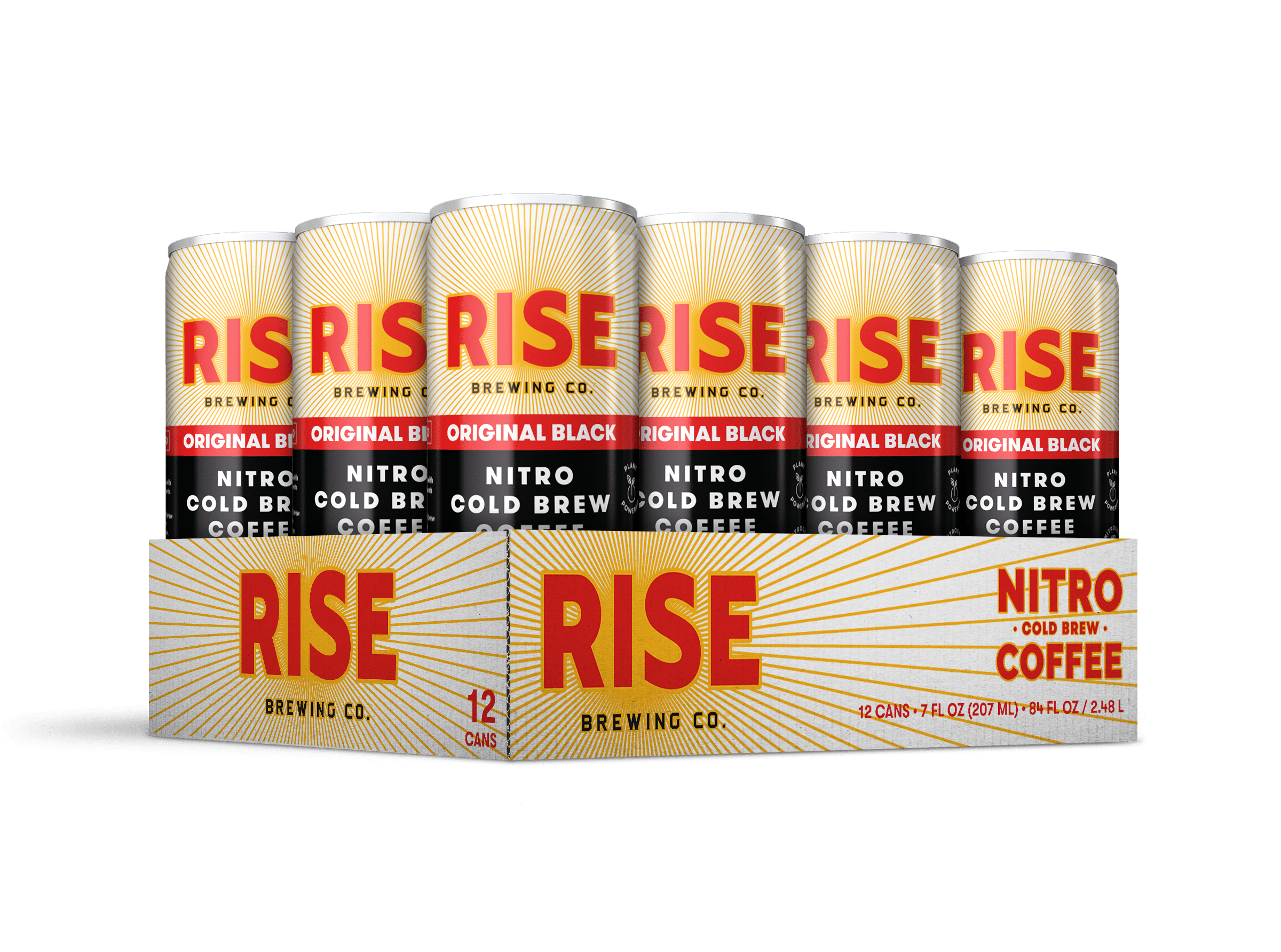 RISE Brewing Co. Original Black Nitro Cold Brew Coffee, 7 fl oz Can