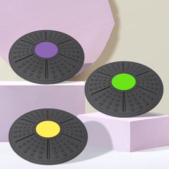 SOPOTUTU Yellow Wobble Board for Ankle Stability - 1Pc PP Balance Trainer Fitness Equipment