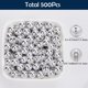 thumbnail image 2 of 1 caja de 500 cuentas espaciadoras plateadas de 8 mm, cuentas de plástico plateadas galvanizadas, espaciadoras brillantes, bolas sueltas, espaciadores lisos, 2 of 5
