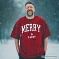 thumbnail image 5 of Merry Daddy Retro Christmas T-Shirt, Matching Family Holiday Tee, 5 of 7