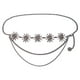 thumbnail image 3 of Cinturón de cadena de cintura para mujer, de 2 capas, ajustable, con cadena de metal para fiesta, para vestir Estilo A Plata, 3 of 6