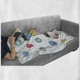 thumbnail image 5 of Modern Soft Flannel Fleece Throw Blanket, Digitally Generated Illustration of a Smartphone with Multimedia, Cozy Plush for Indoor and Outdoor Use, 50" x 60", Multicolor, by Ambesonne, 5 of 5