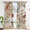 thumbnail image 3 of Tchckioa Beige Boho Floral Blackout Curtains for Living Room,Grommet Window Drapes,2 Panels 52x84, 3 of 6