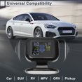 thumbnail image 2 of Unique Bargains 1 Set Universal Tire Pressure Monitoring System Kit Solar Wireless TPMS Sensor 433/315MHz, 2 of 7