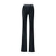 thumbnail image 3 of Pantalón vaquero de mezclilla para mujer, estilo urbano, cómodo, largo hasta el tobillo, acampanado y elástico, ideal para actividades al aire libre. negro, 3 of 9