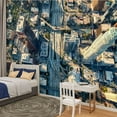 thumbnail image 2 of Peel and Stick Wallpaper Above Downtown Los Angeles Modern Art Wall Mural Decor Self Adhesive and Removable 100in x 144in, 2 of 8