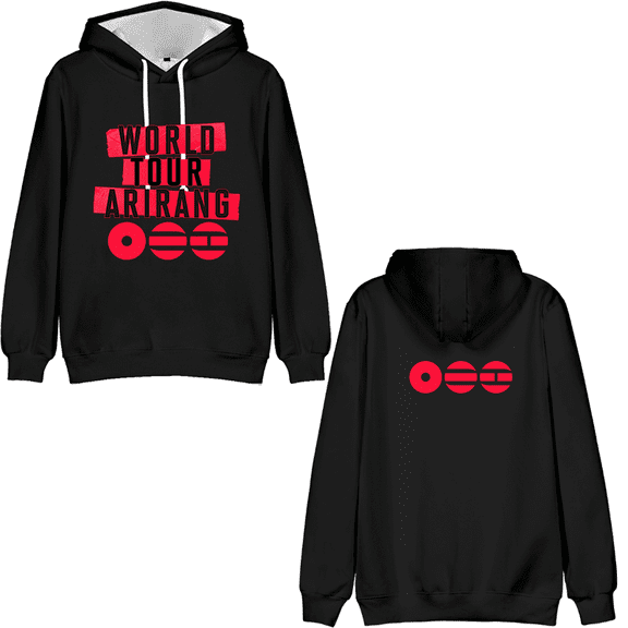 Arirang World Tour Merch Bagless Hoodie Sweatshirt Streetwear Unisex Winter&Spring Casual Fashion Pullovers
