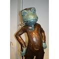 thumbnail image 4 of Nifao Frog With Cigar Plays Golf Bronze Statue – Garden Outdoor Decor Sculpture, 24"L x 15"W x 64"H, 4 of 12
