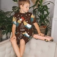 thumbnail image 4 of Balery Rooster And Chicken Conjunto de Pijama Infantil de Manga Corta con Estampado – Ropa de Dormir de Algodón Suave-Medium, 4 of 6