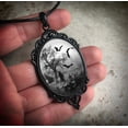 thumbnail image 5 of XIHAMA Gothic Bat Glass Pendant Necklace for Women Vintage Gothic Rope Chain Witch Bat Choker Dark Punk Style Necklace Victoria Emboss Necklace Mystic Witch Jewelry Accessories, 5 of 6