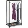 36" Crystal Clear Rolling Clothes Closet with Breathable Top Panel