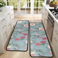 thumbnail image 4 of Kitchen Rugs Sets Of 2,Pioneer Flower Floral Print Pattern Anti Fatigue Kitchen Mat Rugs Non Slip Washable,Decorative Kitchen Floor Mats for Kitchen,Sink,Laundry,17"x47"+17"x47", 4 of 5